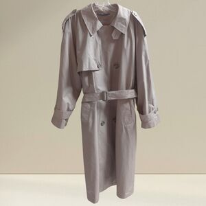 Vintage Bradley Jons Men's Tan Cotton 2-Breasted Trench Coat 42S  (E)